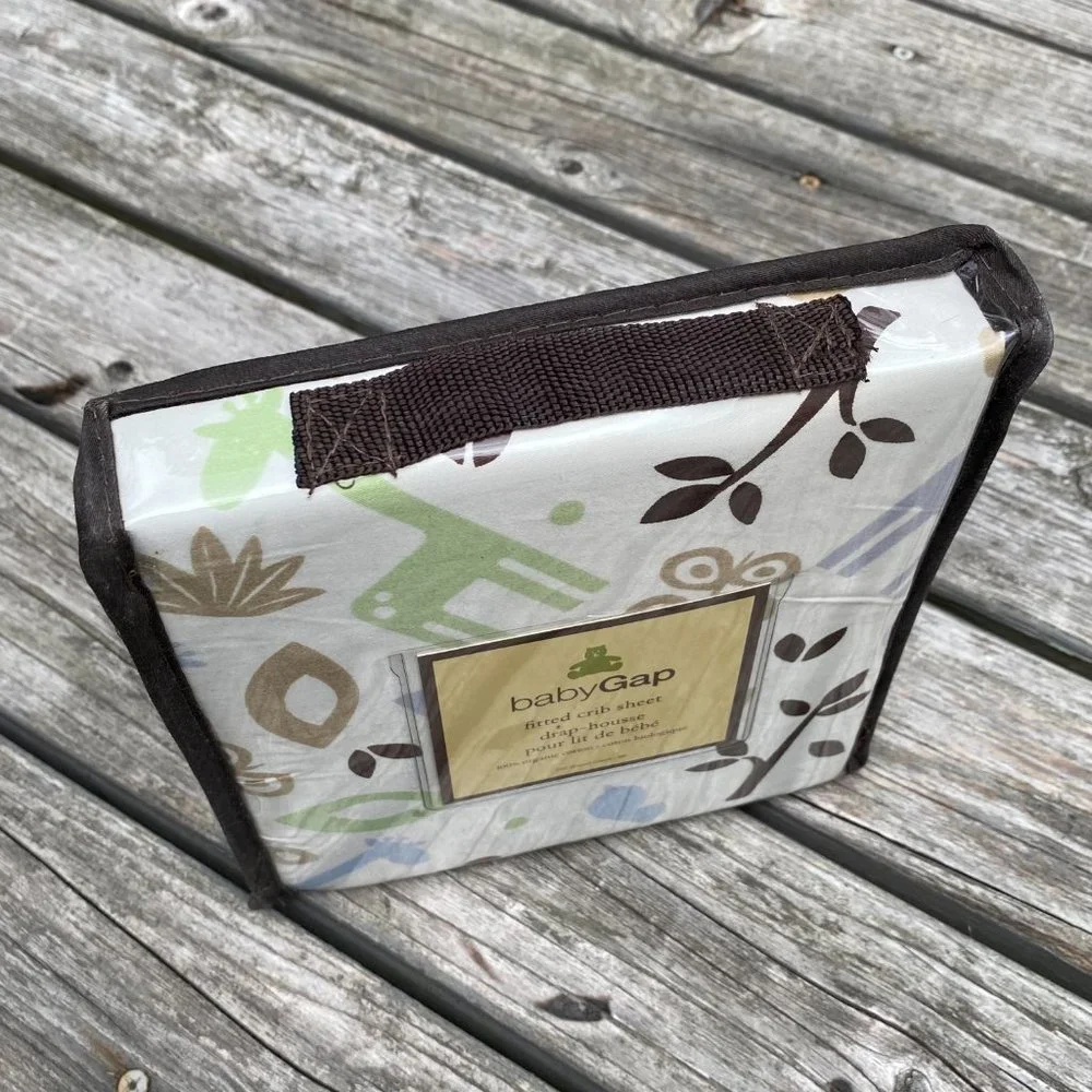 Baby GAP Organic Cotton Safari Fitted Crib Sheet